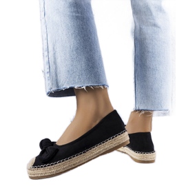 Sorte espadriller med sløjfe fra Dorothée
