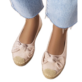 Beige espadriller med sløjfe fra Dorothée