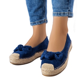 Navy espadriller med sløjfe fra Dorothée blå