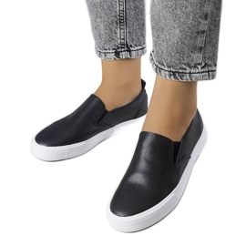 PA1 Shelia sorte øko-læder sneakers