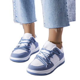 Blå damesneakers hvid