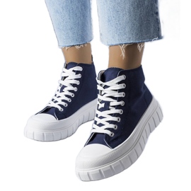 Marineblå high-top sneakers fra Couet