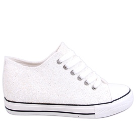 PA1 Glitter wedge sneakers Marble White hvid