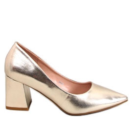 PA1 Althea Gold pumps med høj hæl gylden