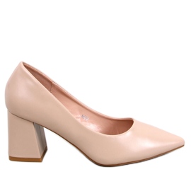 PA1 Althea Beige pumps med høj hæl