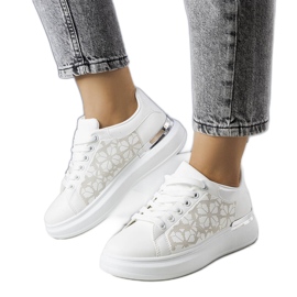 PA1 Erin perforerede hvide sneakers