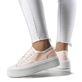 Lyserøde platformssneakers fra Delores