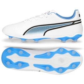 Puma King Match FG/AG M 107257 01 fodboldsko hvid hvid