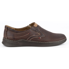 Olivier Herre afslappet læder slip-on sko 284GT brun