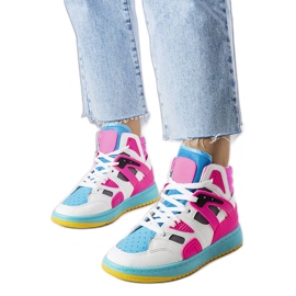 Pink high top sneakers fra Marjorie hvid