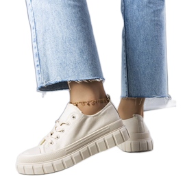 PA1 Beige platform sneakers fra Laverne