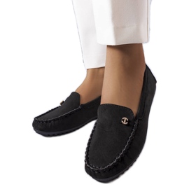 BM Sorte loafers med lædersål fra Verrill