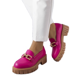 Pink brogues med guldudsmykning fra Adriney lyserød