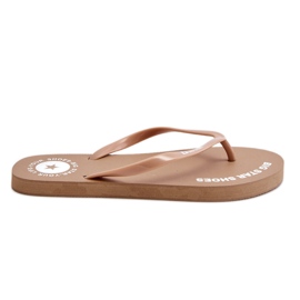 Komfortable Big Star Flip Flops LL274796 Beige