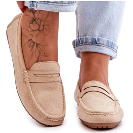 FC3 Klassiske suede loafers til kvinder Beige Ivana