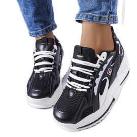 Sorte wedge sneakers fra Germain