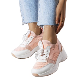 Pink wedge sneakers fra Ann lyserød