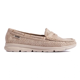 Dame Shelovet loafers i ruskind i guld beige