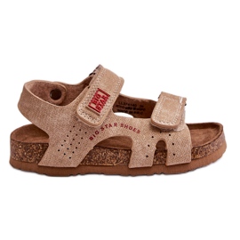 Lette velcrosandaler til børn Big Star LL374140 Beige brun