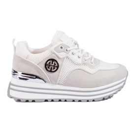 W. Potocki Potocki hvide sneakers med snøre til kvinder