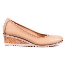 W. Potocki Beige wedge pumps til kvinder fra Potocki