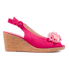 W. Potocki Pink espadrillesandaler til kvinder Potocki lyserød