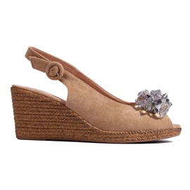 W. Potocki Beige espadrillesandaler til kvinder fra Potocki