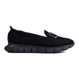 Platform loafers i ruskind til kvinder Vinceza sort