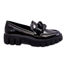 Vinceza Dame lakerede platform Loafers Sort Bennett