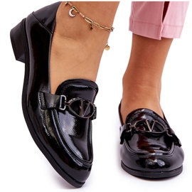Vinceza Sorte Marra Patent Loafers med flade hæle