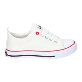 American Club American White Classic LH25 bundet sneakers hvid hvid