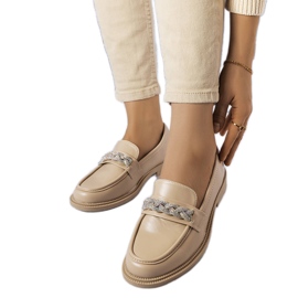 Beige loafers med rhinestones fra Colette