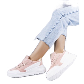 Pink sneakers lavet af øko-ruskind fra Dupuis lyserød