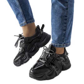 BM Sorte glamourøse sneakers fra Desforges