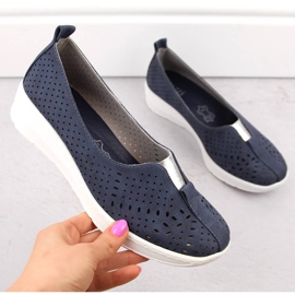 Gennembrudte slip-on sko til kvinder Jezzi RMR1840-13 grå