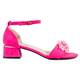 Dame Shelovet pink lavhælede sandaler lyserød