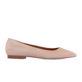 Marco Shoes Blødt ruskindsballet beige