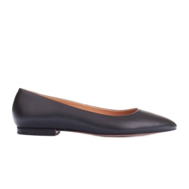 Marco Shoes Blødt læder ballerinaer sort