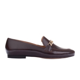 Marco Shoes Ballerinas med guldkæde brun