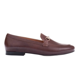 Marco Shoes Loafers med metaludsmykning brun