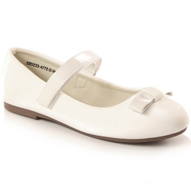 Nadverballerinaer til piger med velcro hvid eVento 4772