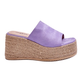 FS1 Kvinder Wedge Og Platform Hjemmesko Lilla Ysabel violet