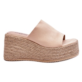 FS1 Kvinder Wedge Og Platform Hjemmesko Beige Ysabel