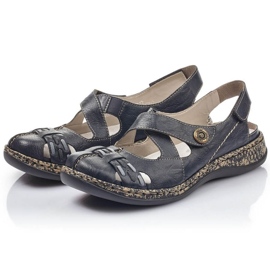 Velcro komfortable sandaler Rieker W 46377-14 blå