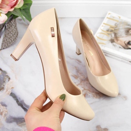 Sergio Leone nøgen stilet pumps beige
