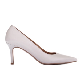 Marco Shoes Elegante stiletter lavet af blødt læder hvid