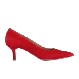 Marco Shoes Elegante stiletter med lavere hæl rød