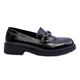 S.Barski Lakerede mokasiner Loafers med sort Maura dekoration