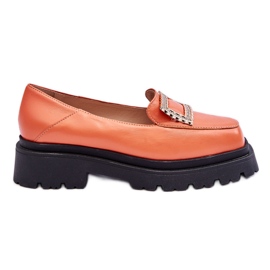 FILIPCZYK Komfortable Orange Agathe Læder Loafers