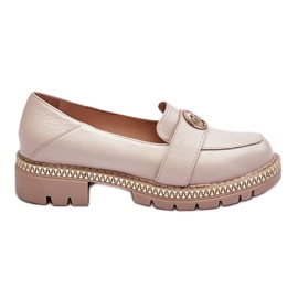 FILIPCZYK Elegante Læder Loafers Lys Beige Laverne